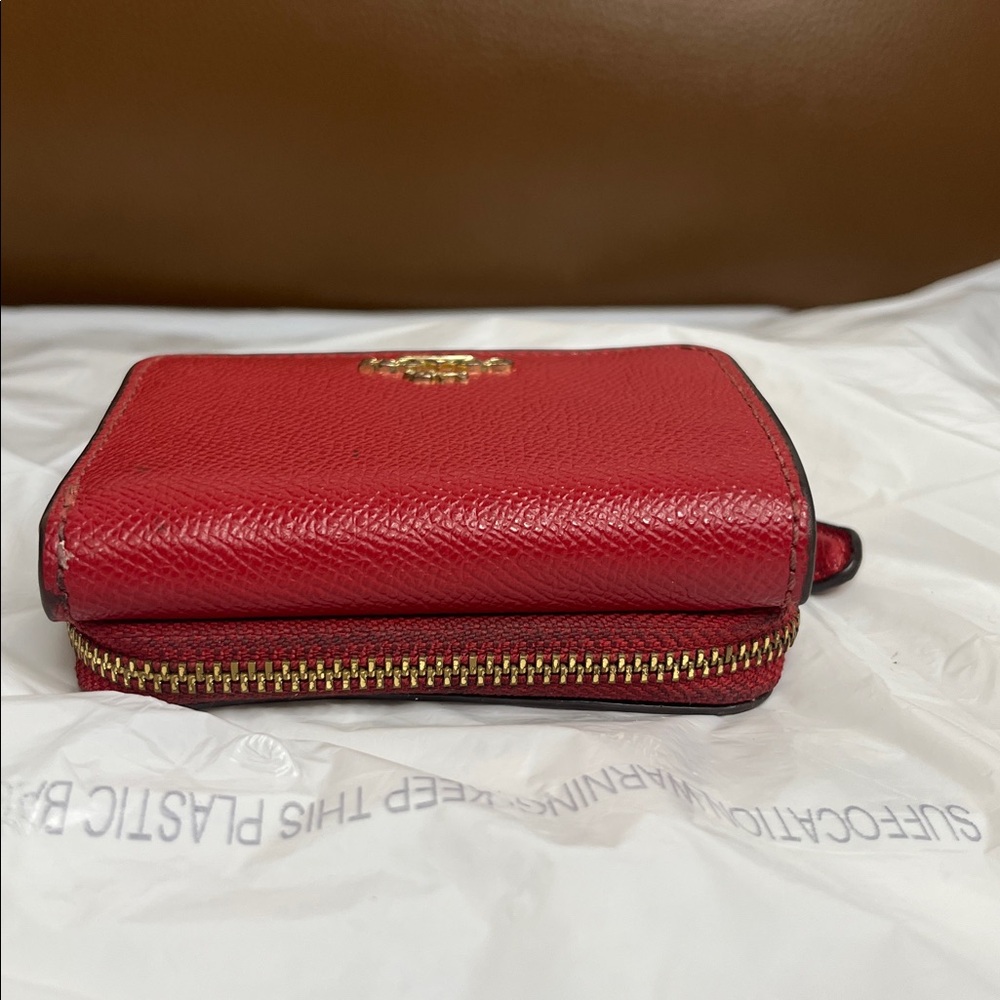 Coach Cherry Red Leather Wallet - Picture 3 of 7